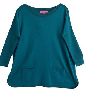 NEW Lilly Pulitzer Inky Tidal Cabo Oversized Sweater S